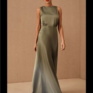 BHLDN - Elegant Sage Green Sleeveless Maxi Dress
